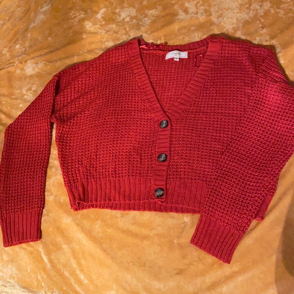 Brand New Cropped Orange Sweater! Size Medium. - Picture 2 of 5
